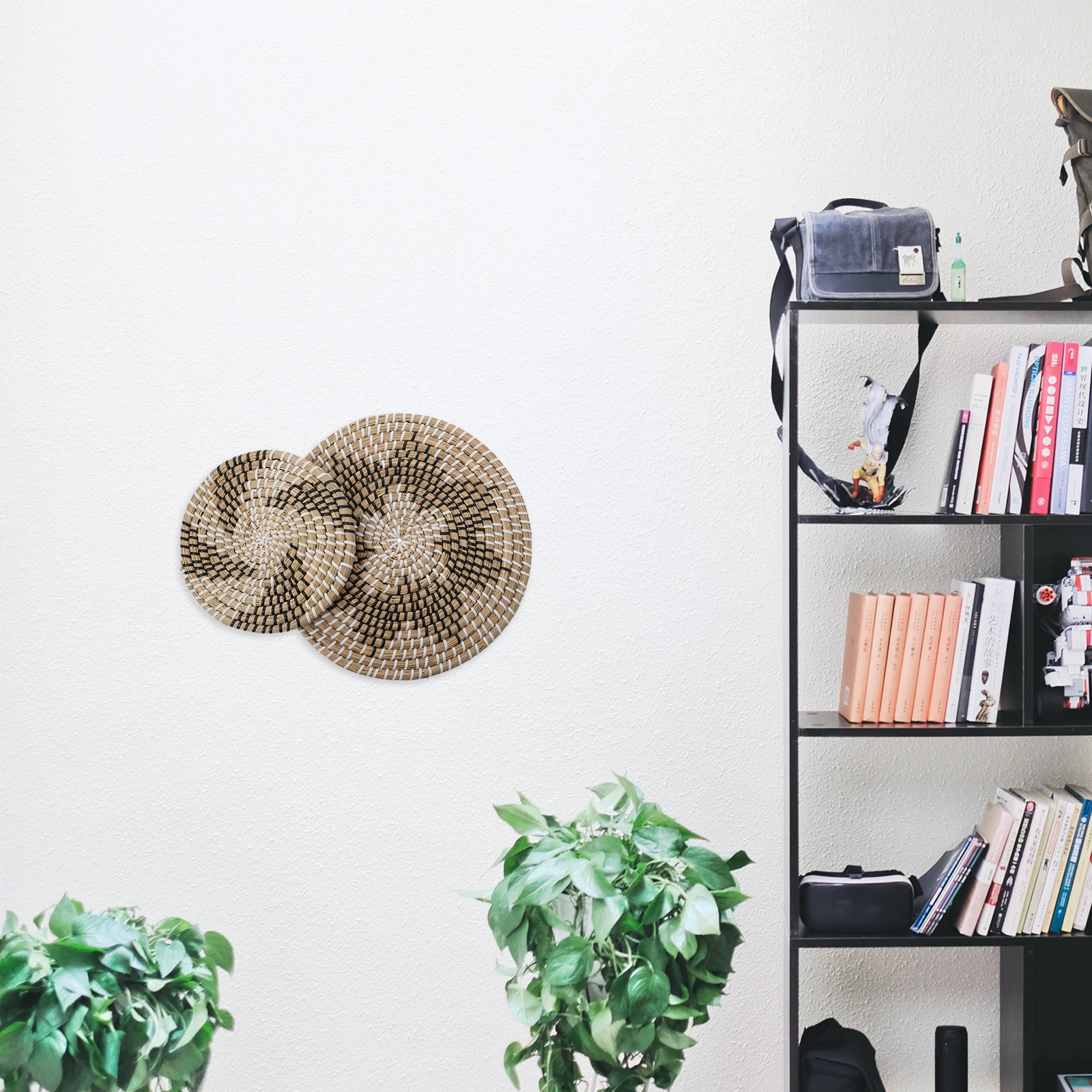 

2pcs Wall Hanging Simple Ornament Ornaments Grass Weave Bohemian Home Decor Pendant Interior Simple Ornament