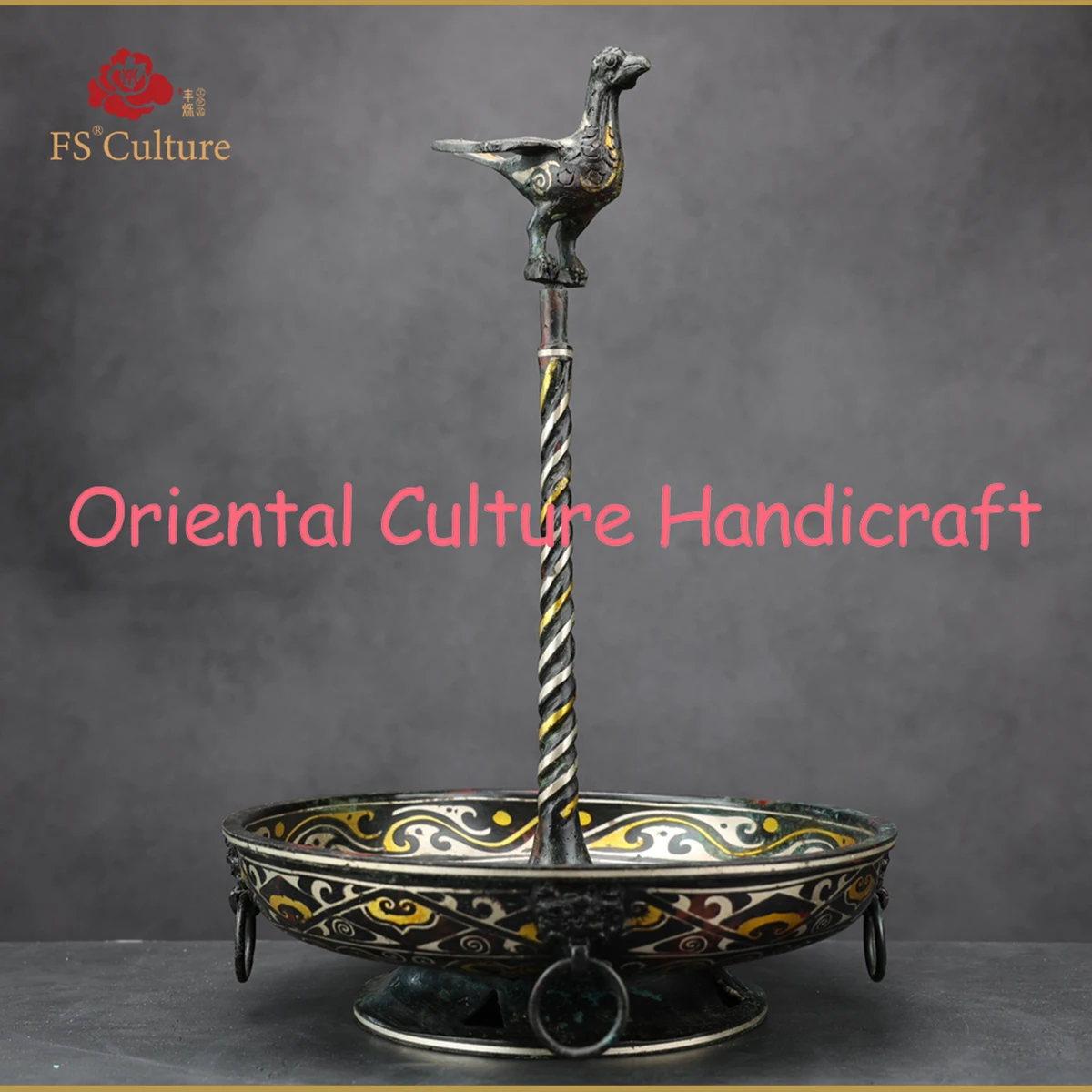 Imitation Of Ancient Chinese Bronzes, Standing Bird-Shaped Light Fittings, Home Ornaments, Collectibles, Exquisite