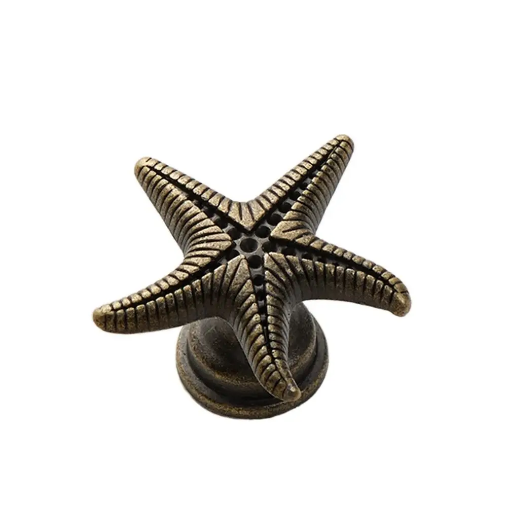 

Creativity Single Hole Antique Cabinet Knob Zinc Alloy Butterfly Door Pull Handles Starfish Vintage Drawer Knobs Cabinet