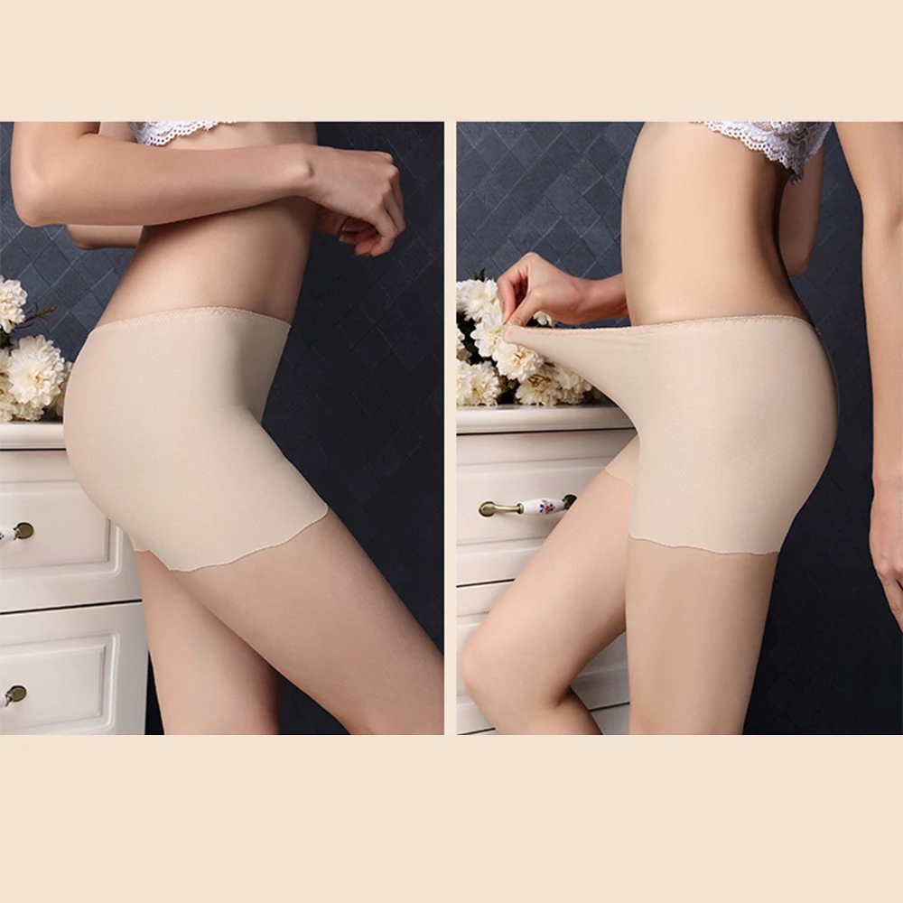 Women's Ice Silk High Waist Under Shorts - close-up view