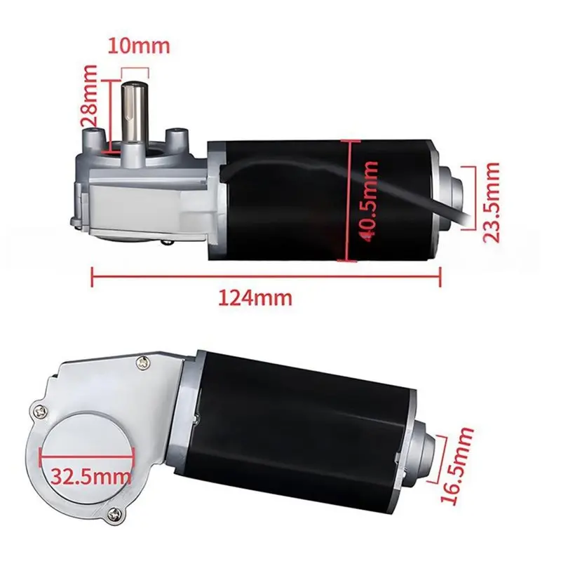 ABLN-DC Worm Gear Reducer Motor 12V DC Worm Gear Motor Reducer Motor Self-Locking Power Failure Forward And Reverse