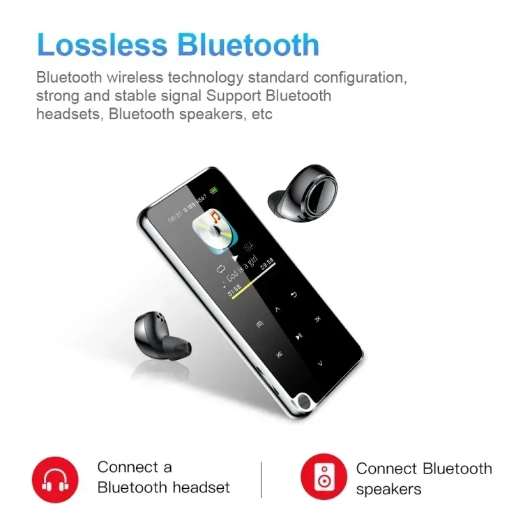 مشغل موسيقى صوت محمول HiFi بدون فقدان 64 جيجابايت MP4 كاسيت مشغل موسيقى مع راديو FM ومسجل صوت وكتاب إلكتروني reproductor de mp3