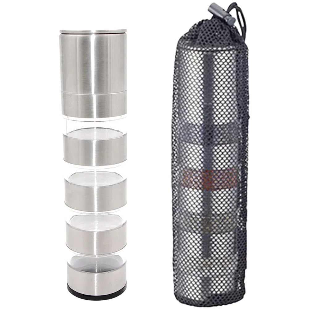 Camping Cooking Container - 1 Set Penggiling Bumbu Stainless Steel