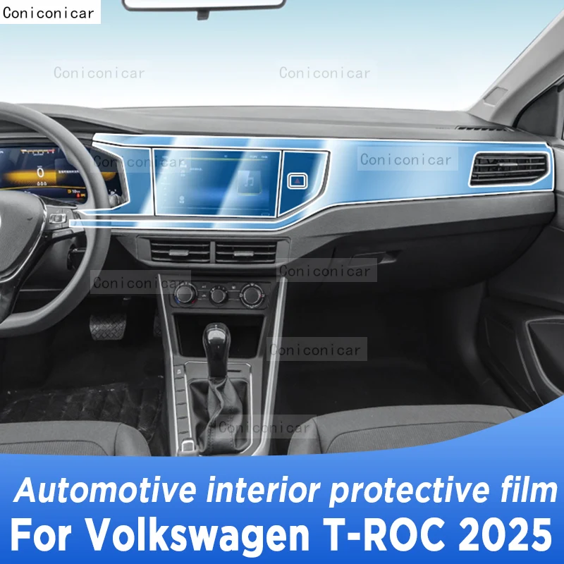 

For Volkswagen T-ROC 2025 Panel Navigation Screen Automotive Interior TPU Protective Film Cover Anti-Scratch Accessories