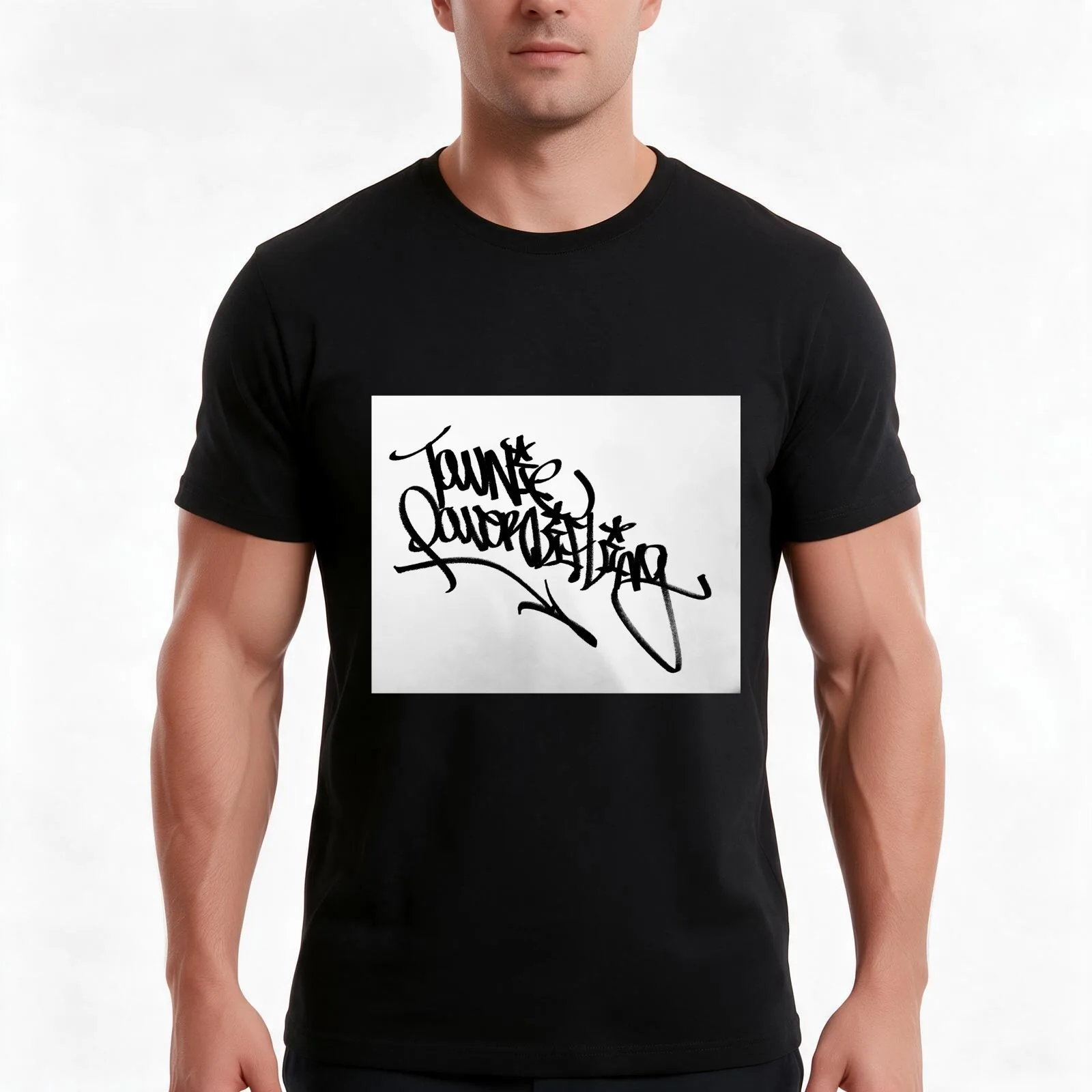 Townie Powerlifting - Graffiti T-Shirt, Summer Casual Cotton Tee, Oversized Streetwear Tops, Vintage Graphic Print, 100% Cotton