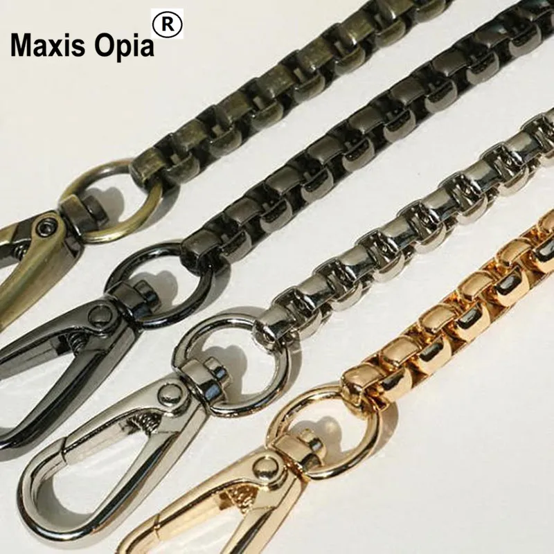 

Replacement Handle Chain, Metal Crossbody Bag Chain Strap DIY Handbag Accessories Bag Parts With Snap Hooks Metal Purse Chain