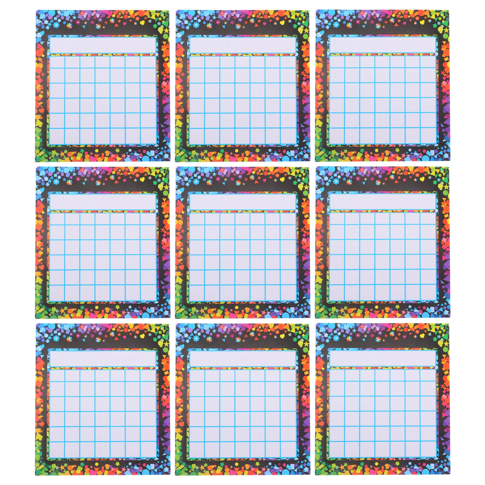 

50pcs Teaching Incentive Card Boho Charts Classroom Behavior Sticker Kids Rewards Punch Cards Fun Learning Tools
