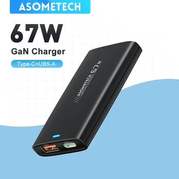 67W GaN Portable Charger PD PPS QC3.0 USB Type C Super Fast Charging for Macbook iPad Tablet iPhone 14 Samsung S23 Ultra Xiaomi