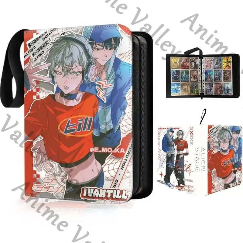 

Anime Alien Stage Ivan Sua MiZi Till Hyuna Luka Cosplay Loose-leaf Zipper Card Book Cartoon 9-grid Layout Album Cards Binder