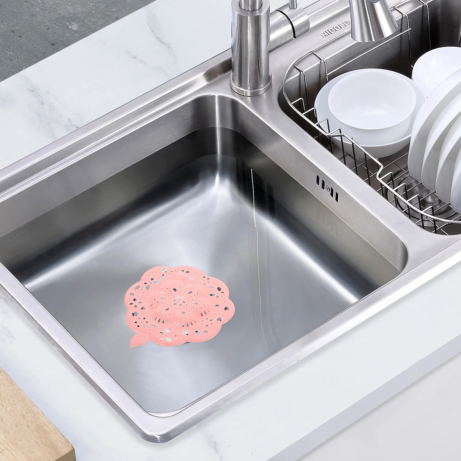 

4pcs Square Plastic Drain Hair Catcher Bathroom Sink Tub Shower Anti-Clogging Odorless Easy Install Corrosion Resistant Sticker