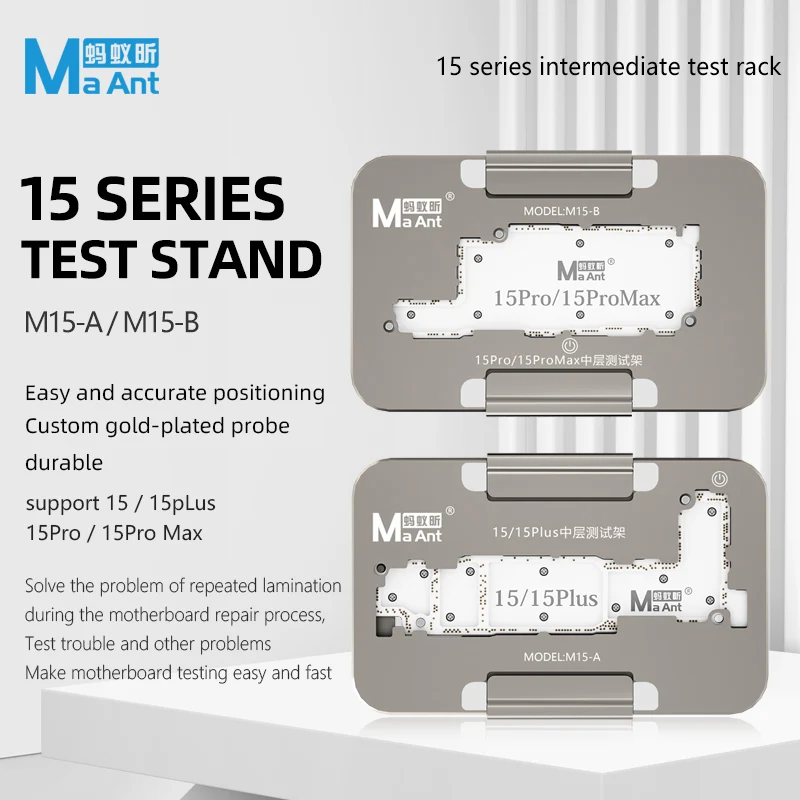 2-in-1 ISocket for IPhone15 Plus 15Pro ProMax Series Motherboard Mid-Level Test Rack Copper Probe Inspection Tinning Station