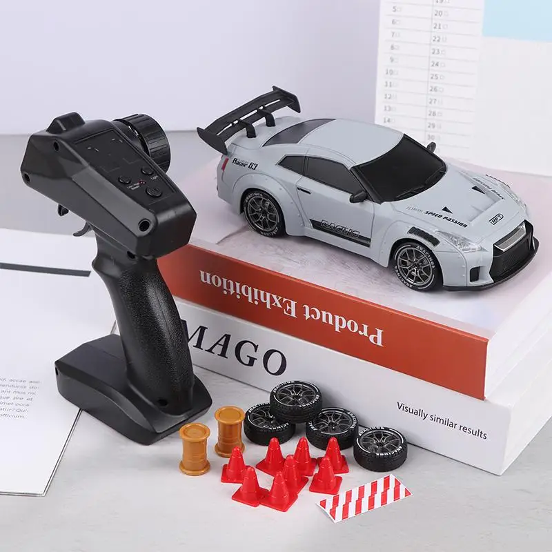 Carro de deriva de alta velocidade com controle remoto, carro de corrida rc, carros de deriva 1/24 4wd, modelo de veículo de alta velocidade 2.4g, controle remoto por rádio c