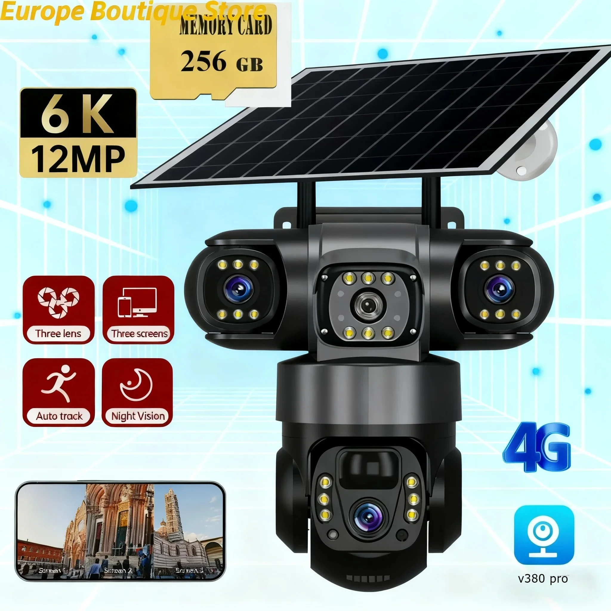 4G Solar Camera 12M…