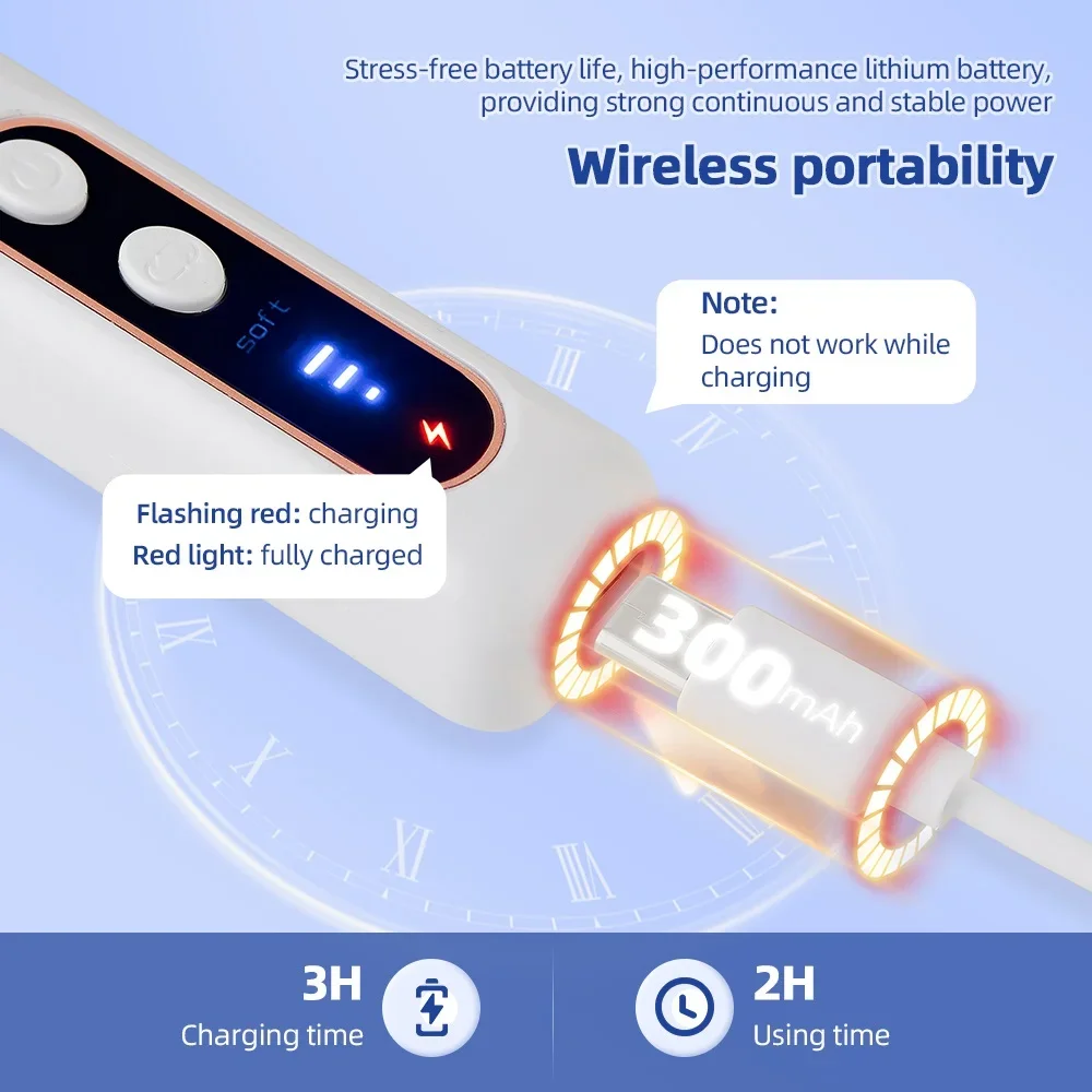 Mini penna per trapano per unghie Penna per lucidatura per unghie wireless Mini manipolo ricaricabile Fresa Lucidatore per manicure Dispositivo per rimozione gel UV