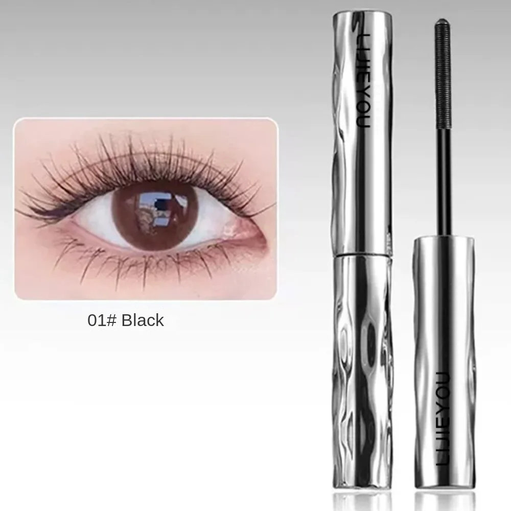 Colorful Metal Iron Lashes Mascara Waterproof Extended Effect Colored Mascara Long Curling Small Silver Tube Liquid Lash Mascara