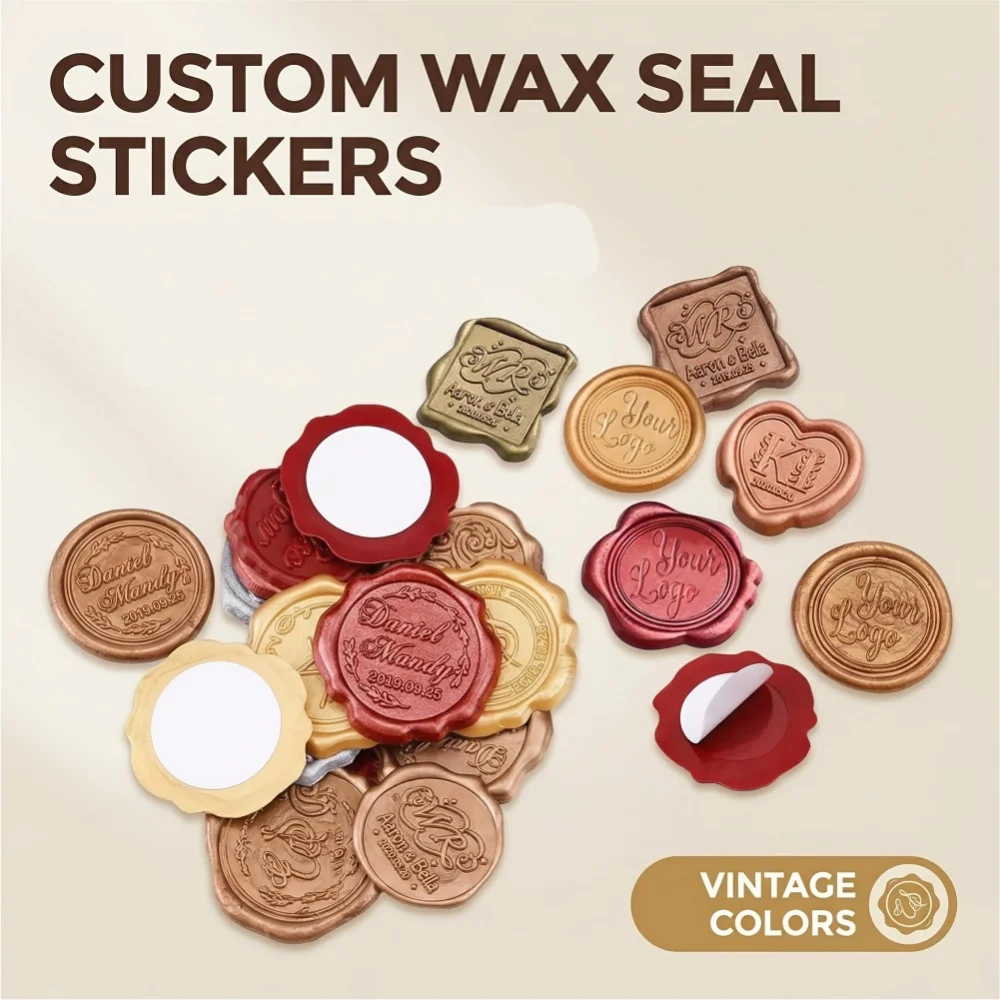 50-300PCS Custom Wax Seal Sticker,37 Colors Wax Seals Self-Adhesive Backing,3CM Personalized Monogram Self Adhesive Wax Seals