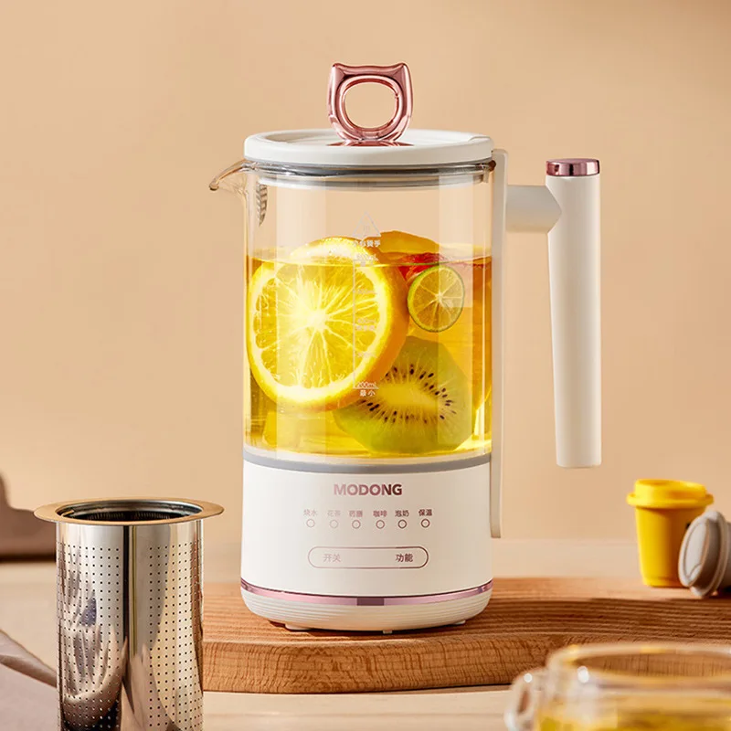 Tetera inteligente de vidrio con filtro para conservar la salud, tetera automática multifuncional de 220V, para hacer té