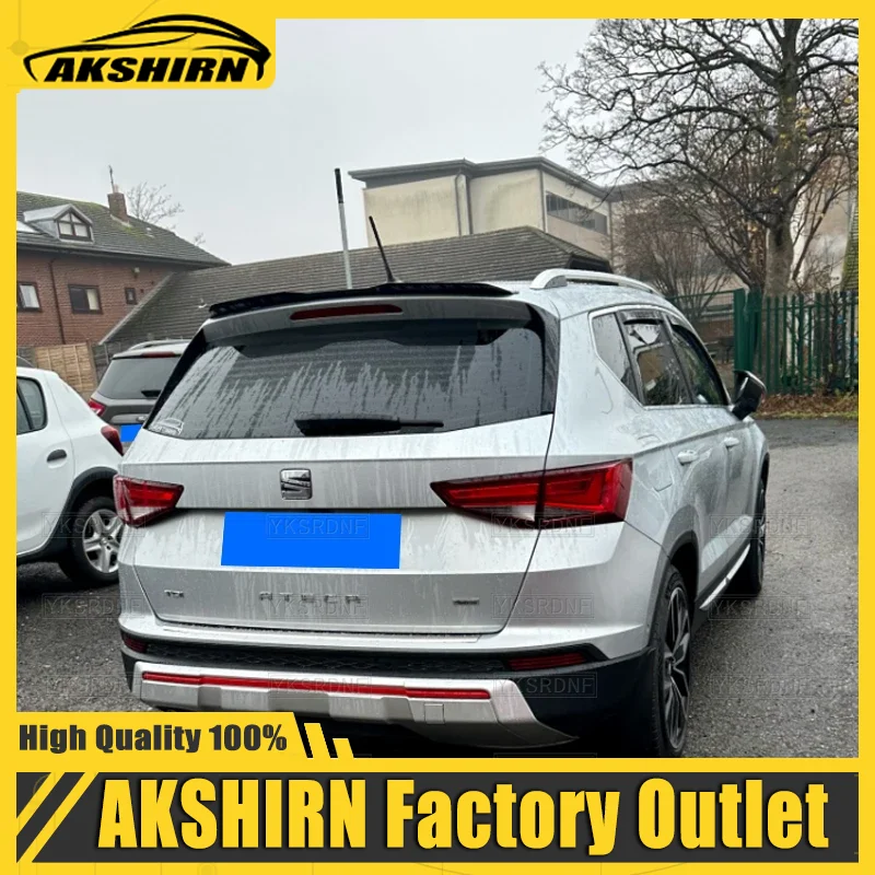 Rear Roof Lip Spoiler For Seat Ateca 2016-2020 Roof Spoiler Gloss Black ABS Plastic Car Rear Wing Seat Ateca 5FP FR Cupra Ateca