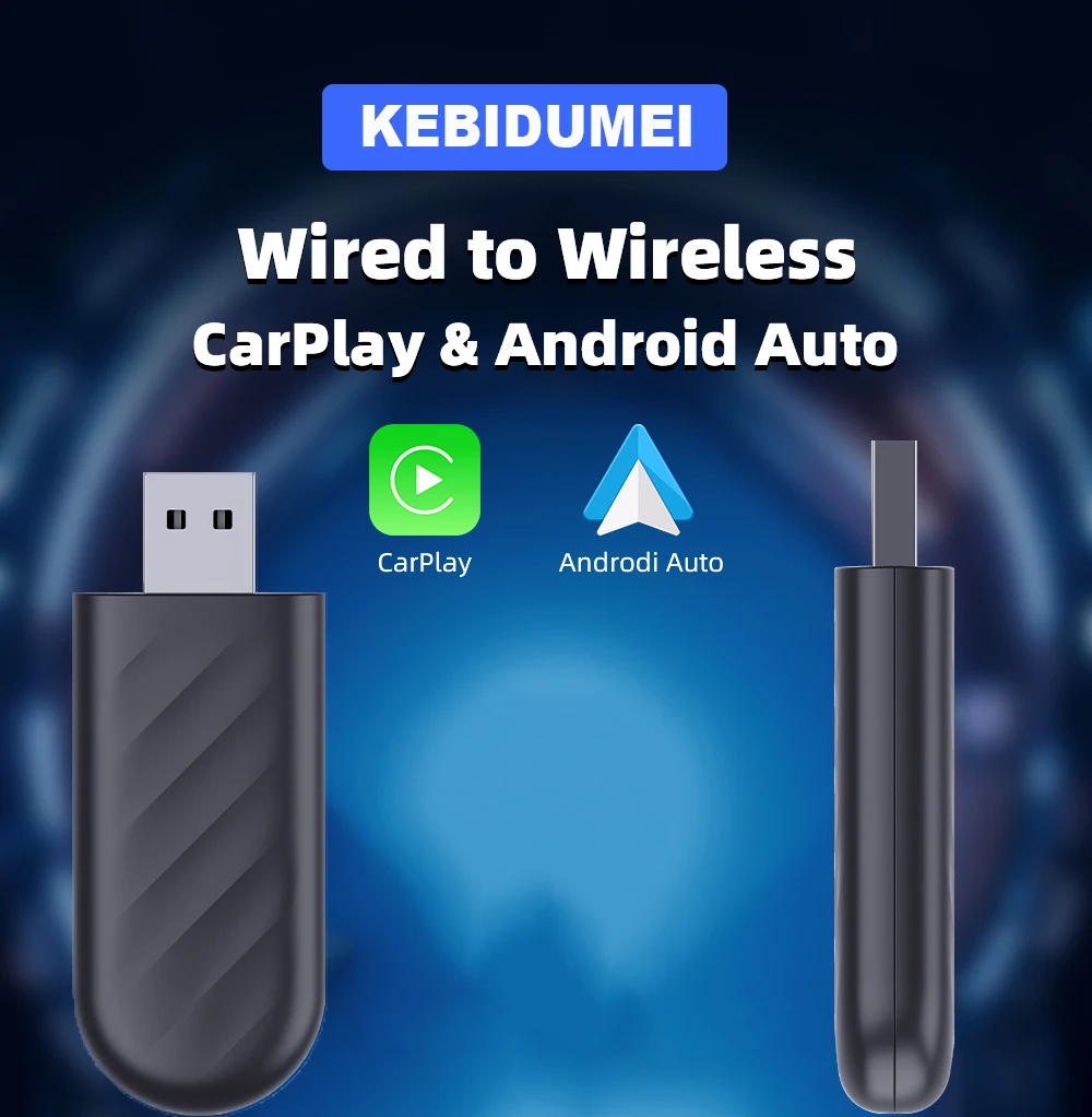 

Wireless Carplay&Android Auto Smart Box Wired To Wireless Carpay Mini Adapter Bluetooth 5.0 Plug & Play Carplay Wireless Adapter