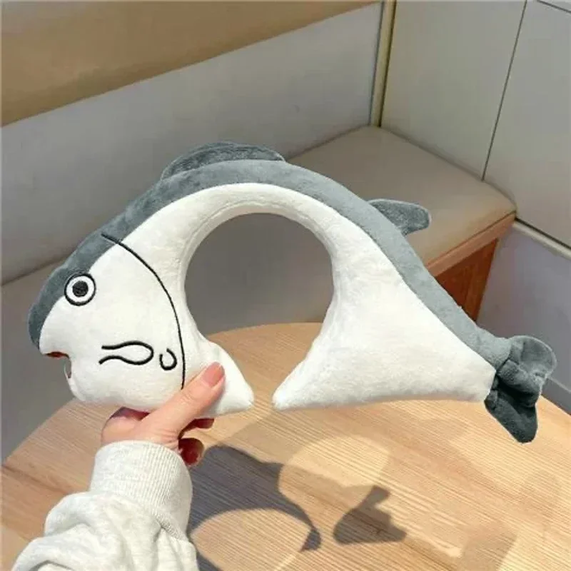 Cartoon Quirky Salty Fish Hair Band Female Summer Cute Wash Face Pressure Hair Card Net Red Creative Funny Shark Head Headband