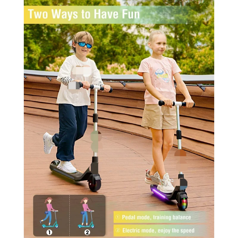 AQElectric for ,Teens,Boys Girls Lightweight and Adjustable Handlebar,H30 Kids Electric Scooter with Rechar