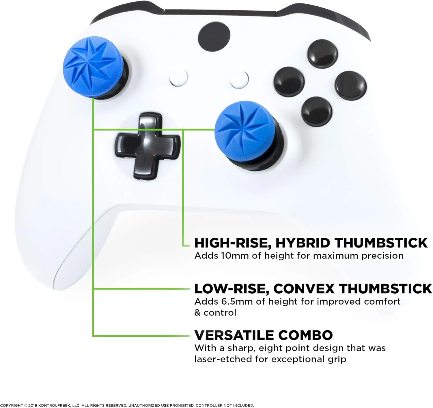 2Pcs Hand Grip Extender Caps für Xbox Serie Game Controller Gamepad Thumb-Stick Griffe High/Low Rise Abdeckungen für Xbox one/One S