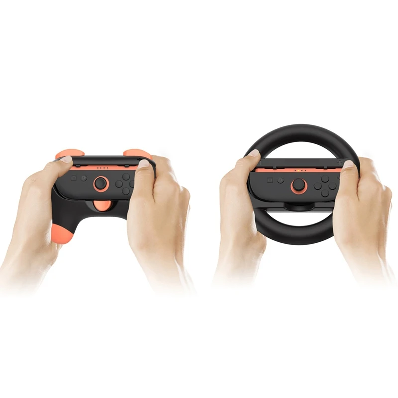 Super Sale 4 in 1 Racing Steering Wheels and Hand Grips for Nintendo Switch 2 Joy-Con Racing Game Wheel Game Controller Handle