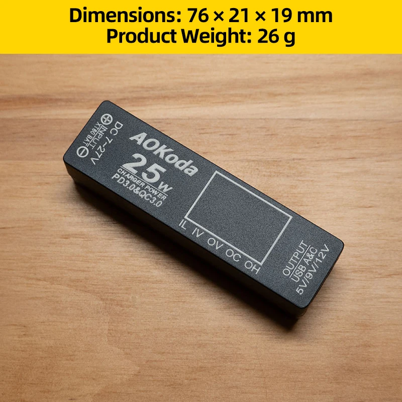 AOKoda XT60 a PD3.0 Lipo Batteria Caricatore rapido QC3.0 Convertitore di potenza Adattatore Protezione da sovraccarico per Smartphone Tablet PC Parti