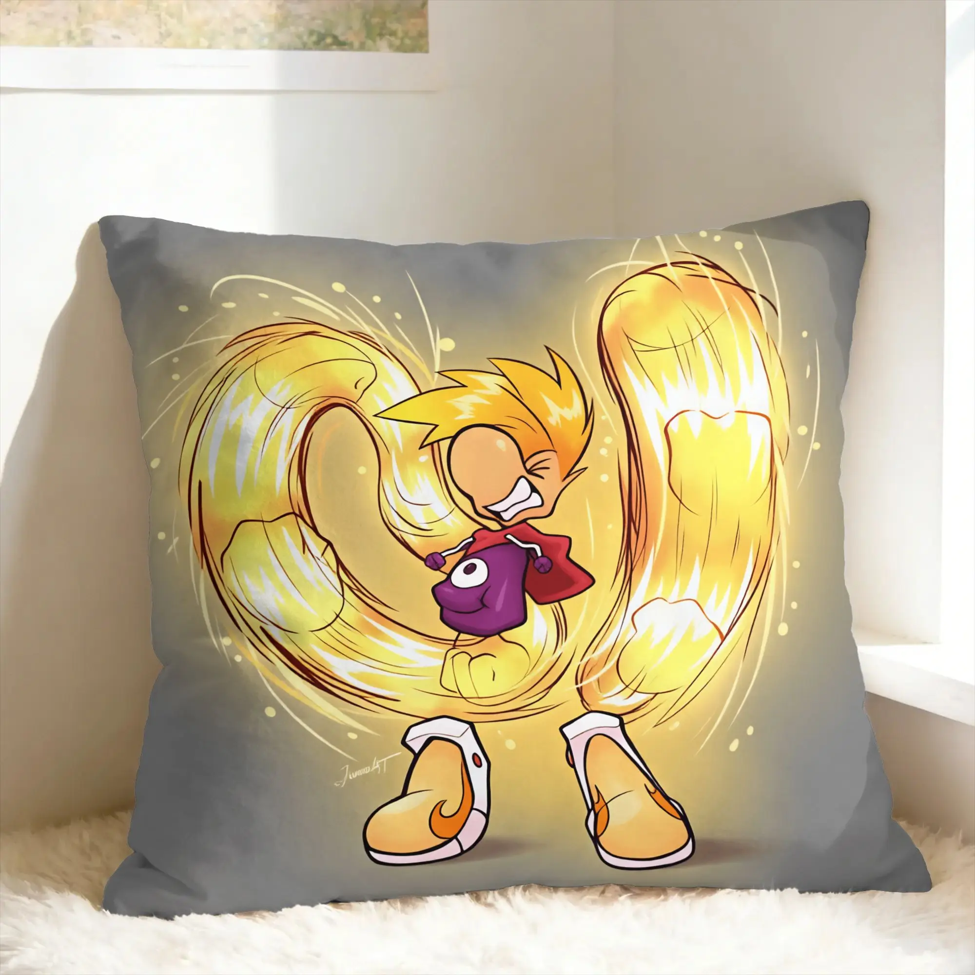 Pillow Case Flying fist attack Raymans Comfy  Pillow Cover For Wedding Party Home Decor Funny Pillowcases