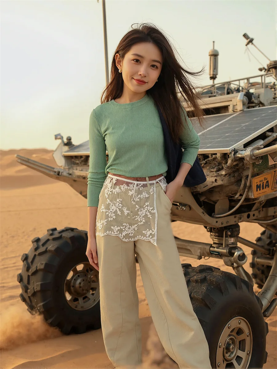 

Сетчатые универсальные модные юбки, женские многослойные плиссированные юбки с аппликацией на талии, современный шик, элегантный студенческий тренд, весенняя художественная женская одежда