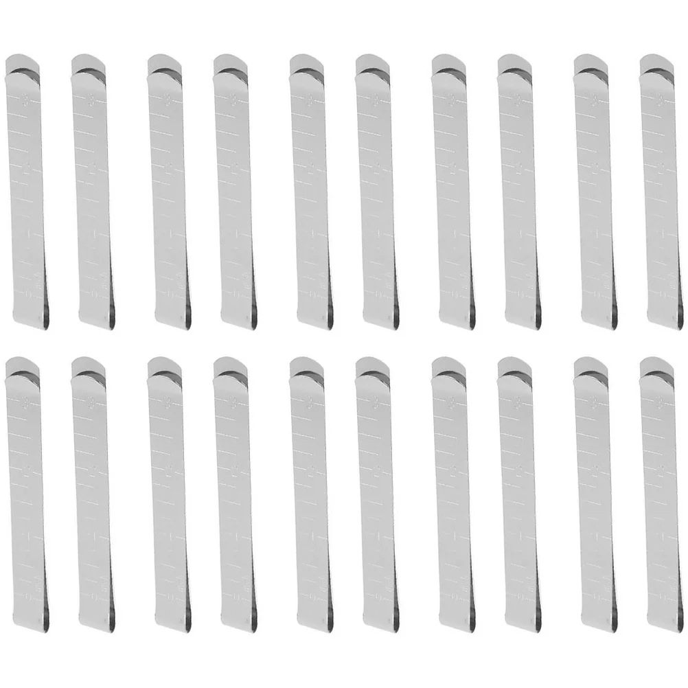 

30pcs Sewing Ruler Clamp For Tailor Hem Clips Stainless Steel Measuring Fabric Craft Hemming Diy Quilting Ruler Hemming Clip