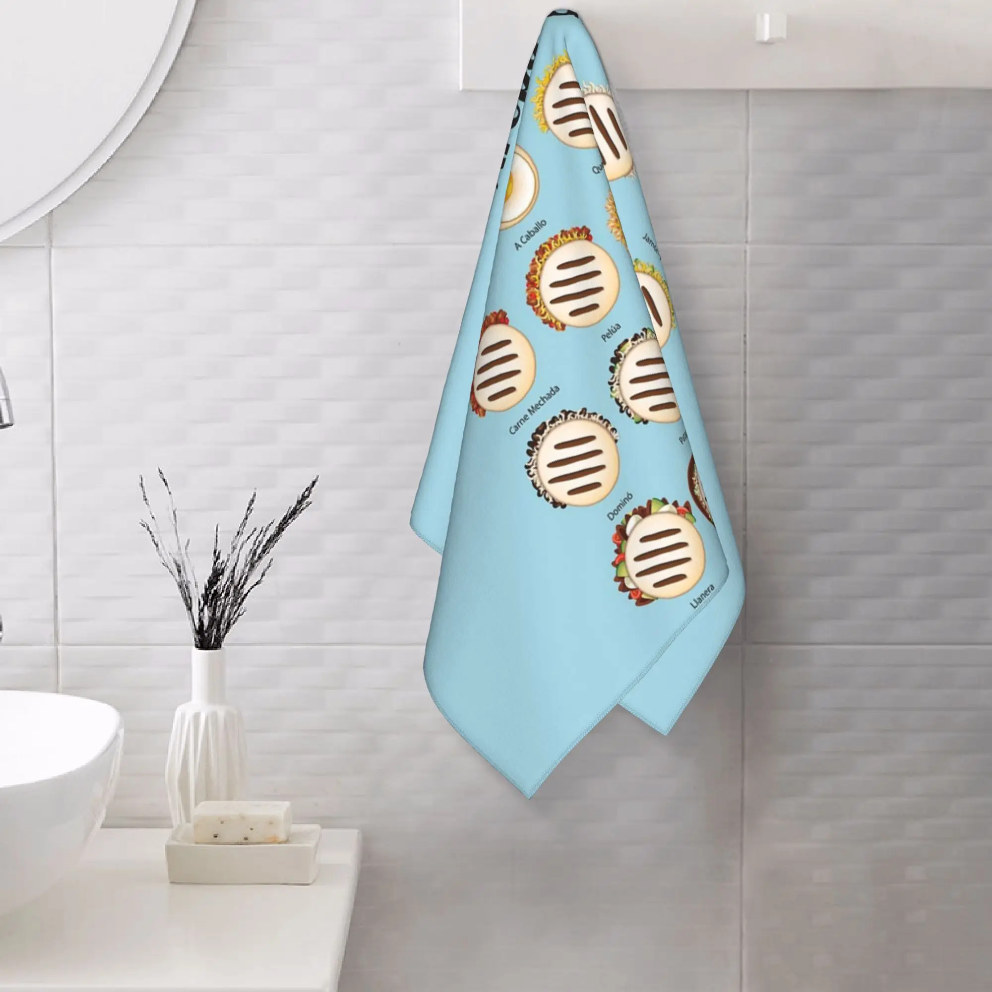 Custom Arepa Guide Venezuela Latin Fast Food Soft Face Towel Quick Dry Pool Bath Cotton Towels Breathable