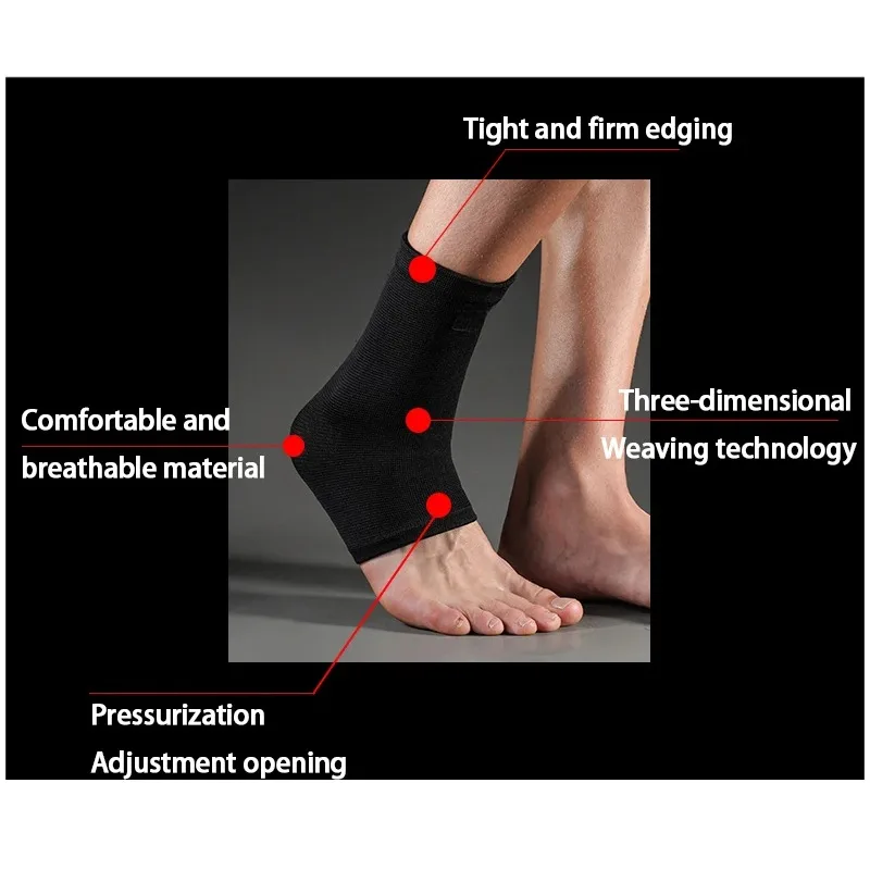 Breathable Elastic Ankle Support Brace, Compression Ankle Sleeve For Ankle Sprain Injury Recovery, Sports Fitness Foot Protector