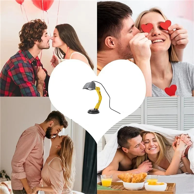 TKOH-Lámpara de mesa con excavadora, decoración de construcción, luces LED de Navidad para niño, lámpara de regalo de San Valentín para oficina y dormitorio