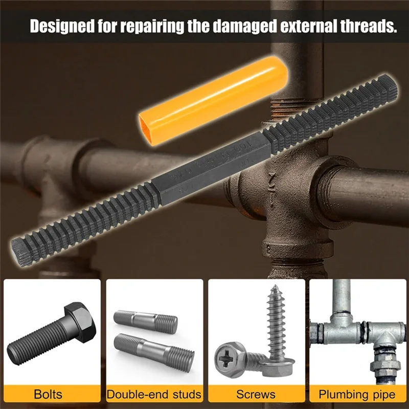 

【Домашние аксессуары】Очистые поврежденные нити, напильник для ремонта резьбы, ремонтный напильник для метрической резьбы, шаг 0,75-3 мм, металл, сделай сам, рука