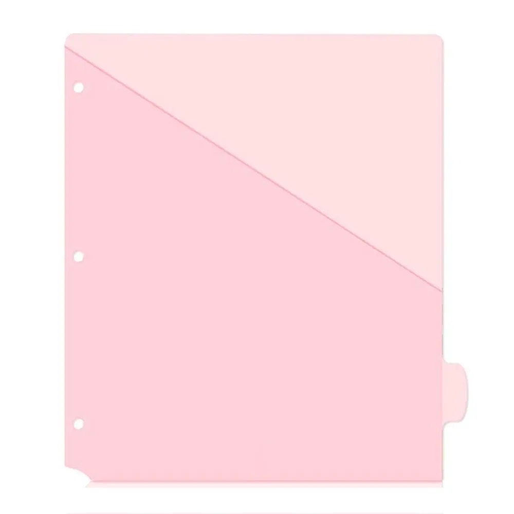 

8 pcs A4 Pastel Binder Dividers 8-Tab Dividers Single Pocket Single Pocket Dividers 3-Ring Binder Plastic File Folders
