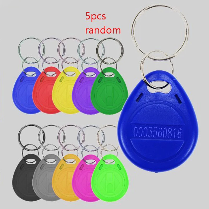 

5pcs EM4100 Copy Rewritable Writable Rewrite Duplicate RFID Tag Can Copy EM4100 125khz card Proximity Token Keyfobs Random