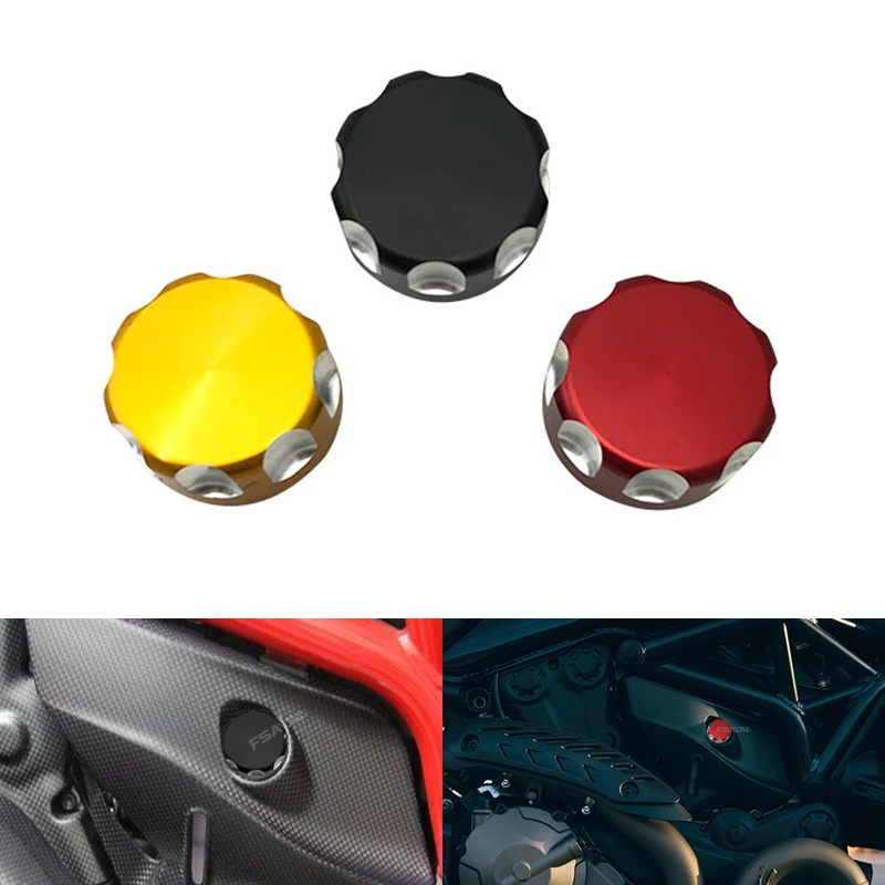 Para DUCATI 821 1200 1200S motocicleta radiador de aluminio cubierta de tanque de agua carcasa decorativa 1200R 2014-2019 para Hypermotard 821 939