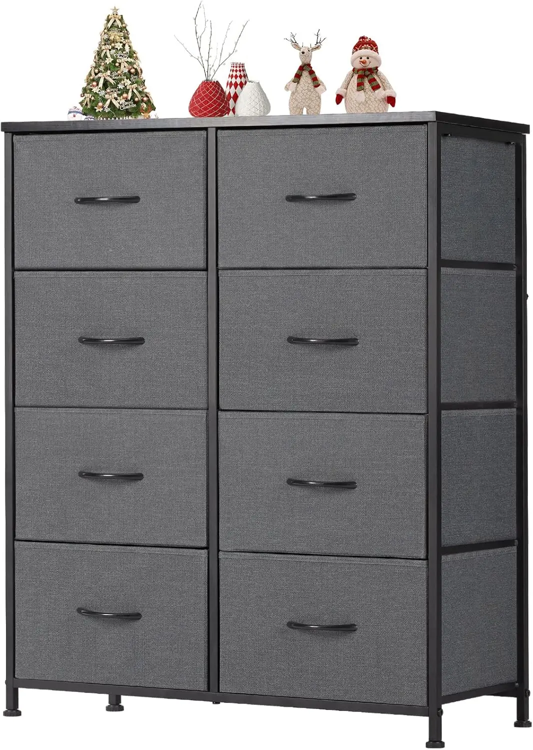 

Dresser for Bedroom Fabric Dresser with 8 Drawers Tall Double Dresser Chest of Drawers for Closet Living Room Sturdy Steel Frame