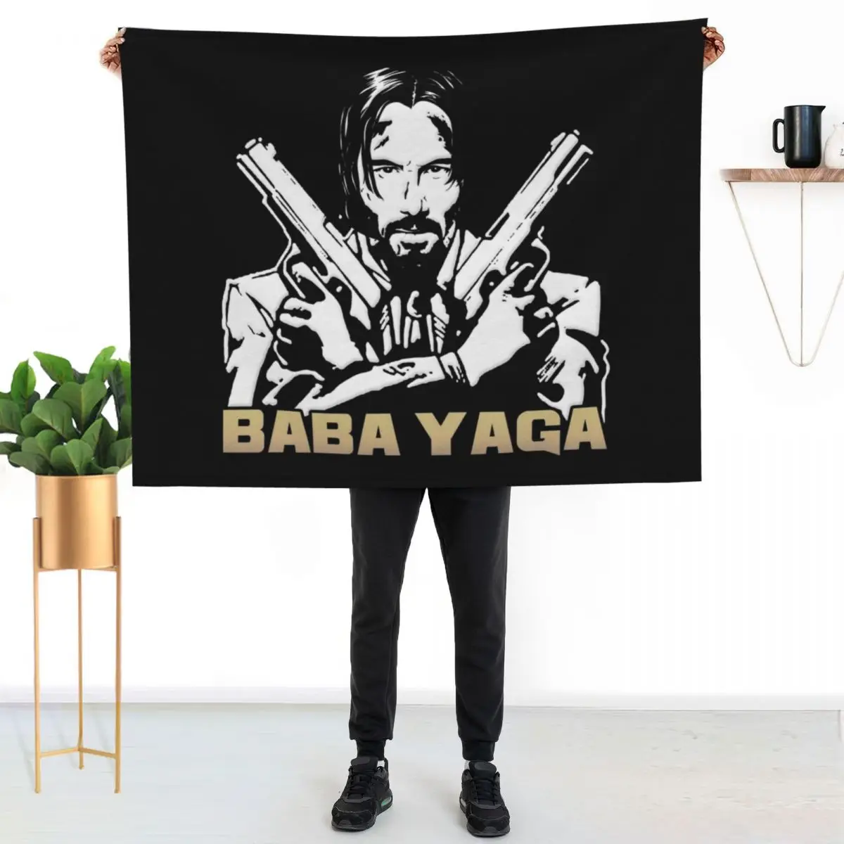 

John Wick Baba Yaga Throw Blanket Breathable Lightweight Blanket for Adults Kids
