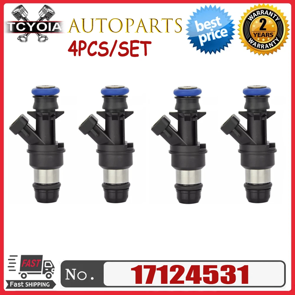 

4pcs/lot Fuel Injector 17124531 For Chevrolet Silverado Sierra Yukon 8.1L 01-04 GMC 01-03 Engine Nozzle Injection Fuel 25343789