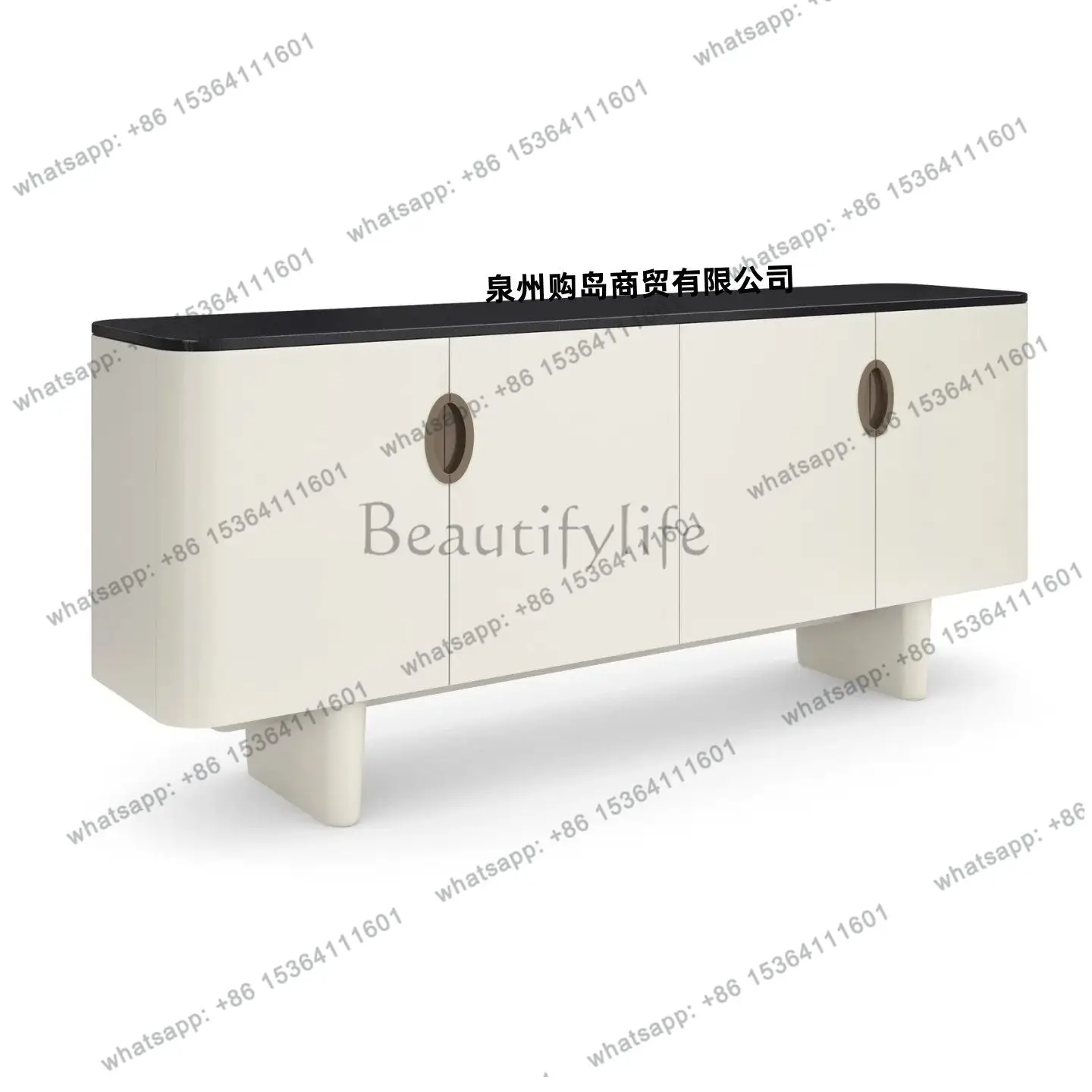 Italian minimalist lacquered sideboard, modern simple entrance, living room storage, household storage and decoration cabinet