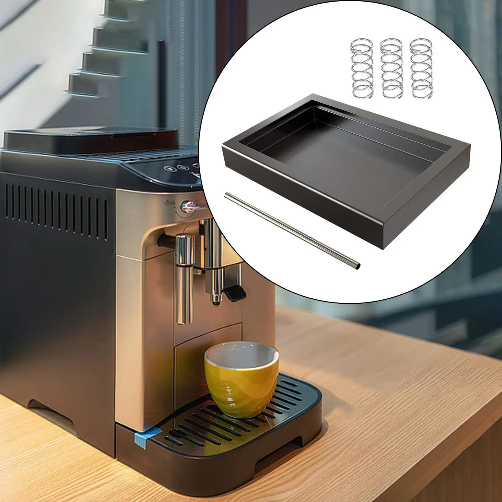 Low Profile Drip Tray Convenient Practical Easy Installation with Spring