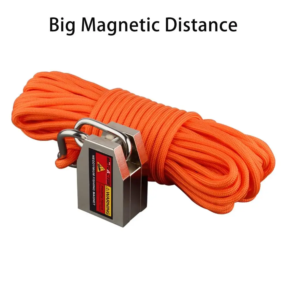 1200lb Fishing Magnet Kit with 65Ft Rope Neodymium Strong Salvage Underwater Treasure Hunting