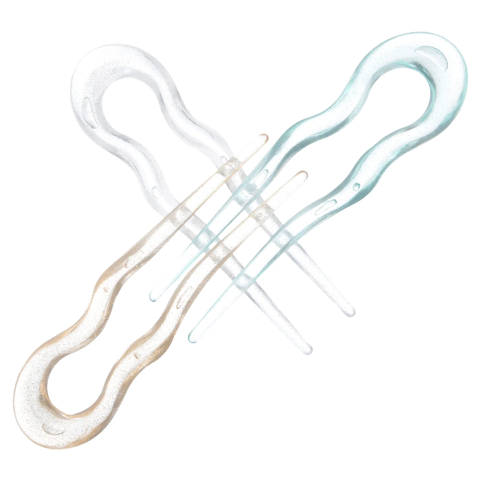 

3Pcs U Shape Hairpins French Hair Forks Lightweight Durable for Elegant Updo Hairstyles Suitable for Thick Thin Hair Women