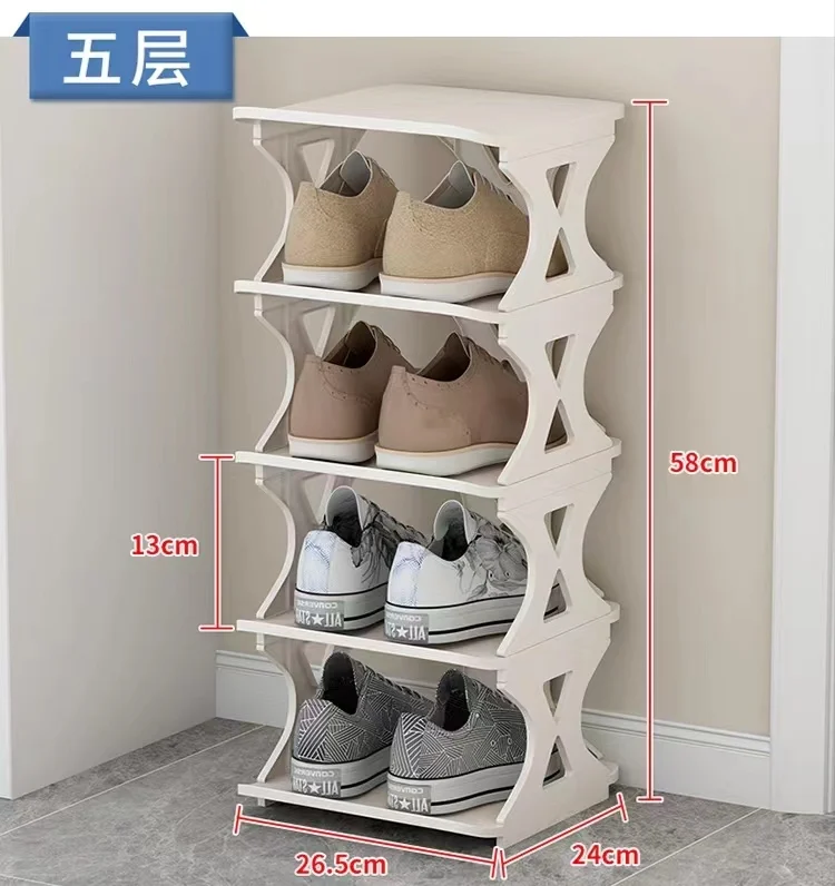 Multi-layer Shoe Rack Household Simple Narrow Storage Artifact Space-saving Dust-proof Shoe Cabinet Dormitory Indoor Shoe Shelf