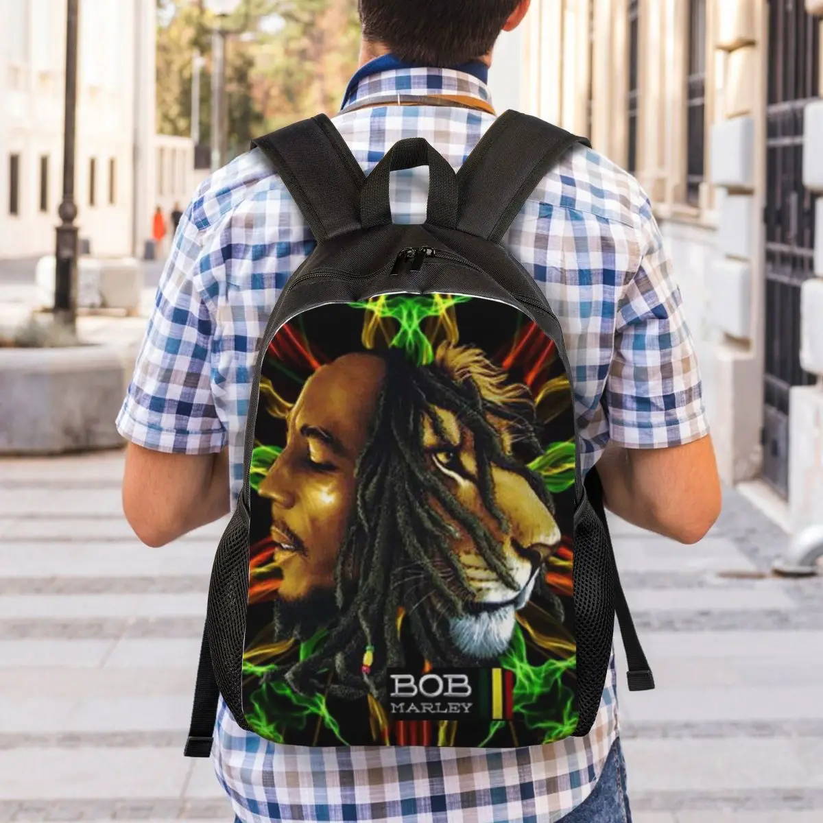Jamaica Singer Reggae Rock Bob Marley Backpack Student Boys Girls BookBag School Bag Computer Shoulder Bags
