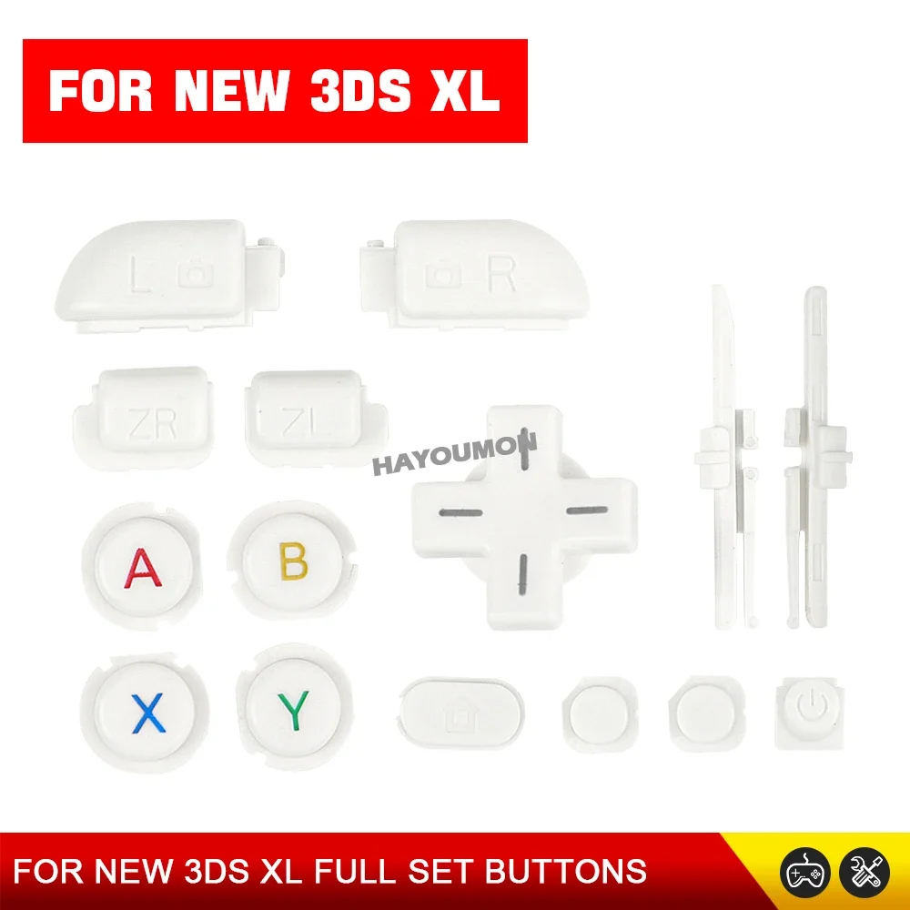 5 Farben ABXY Komplettset für NEW 3DS LL Kreuztasten Richtungspfeiltasten D-Pad Ein/Aus-Tasten für NEW 3DS XL Spielkonsole – Detail 10