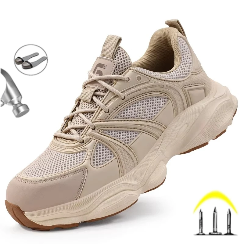 

Summer Breathable Shock Absorption Work Protection Function Shoes Steel Toe Anti Smashing Anti Piercing Construction Boots
