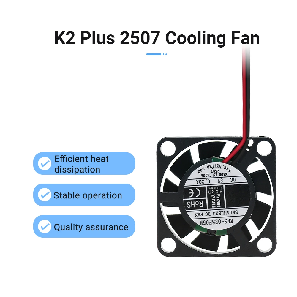 Wentylator K2 Plus 24V 3010, wentylator do heatbreaku K2 Plus 2507 Axial-tech, wentylator silnika ekstruderu do drukarki 3D K2 Plus — zdjęcie produktu 4